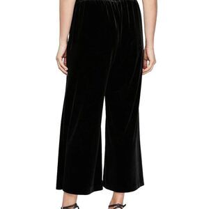 Velvet Wide Leg Tuxedo Pant szS Peddle Pusher Ankle Vntg Whimsy Goth Emo Holiday